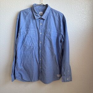 Blue Zara button-up shirt men’s XL